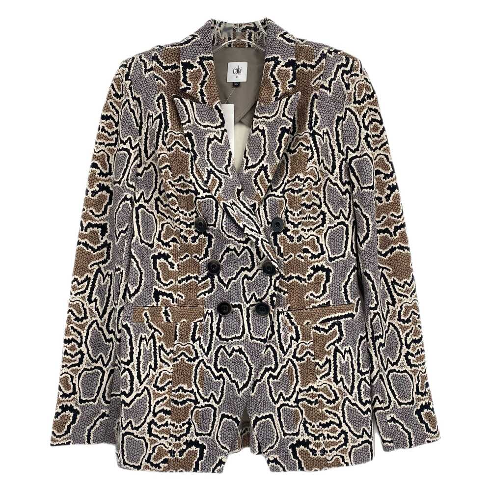 CAbi Brown Gray Snakeskin Pattern Blazer | Women’s Size 2
